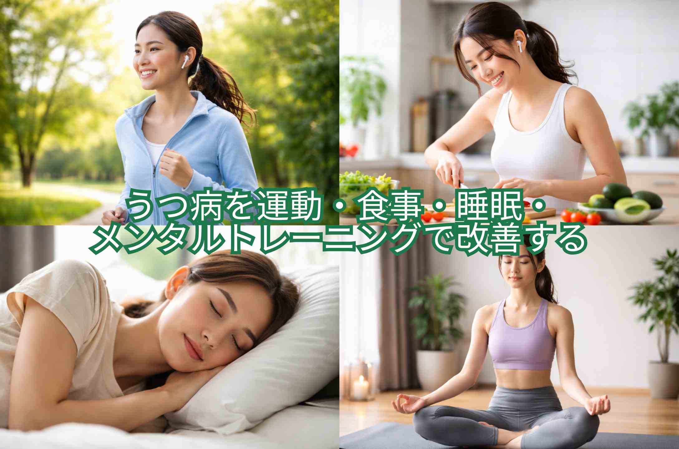 筋トレ うつ病を運動・食事・睡眠・メンタルトレーニングで改善する うつ病の方が自律神経のバランスを整えるために効果的な運動方法｜無理なく続けるコツも解説